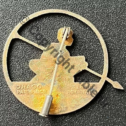 48 NH GLA.48 DAKAR  DrPNRom Epingle Tube Guilloche vrac marque ARGENT en relief Src.half12 150EurInv 